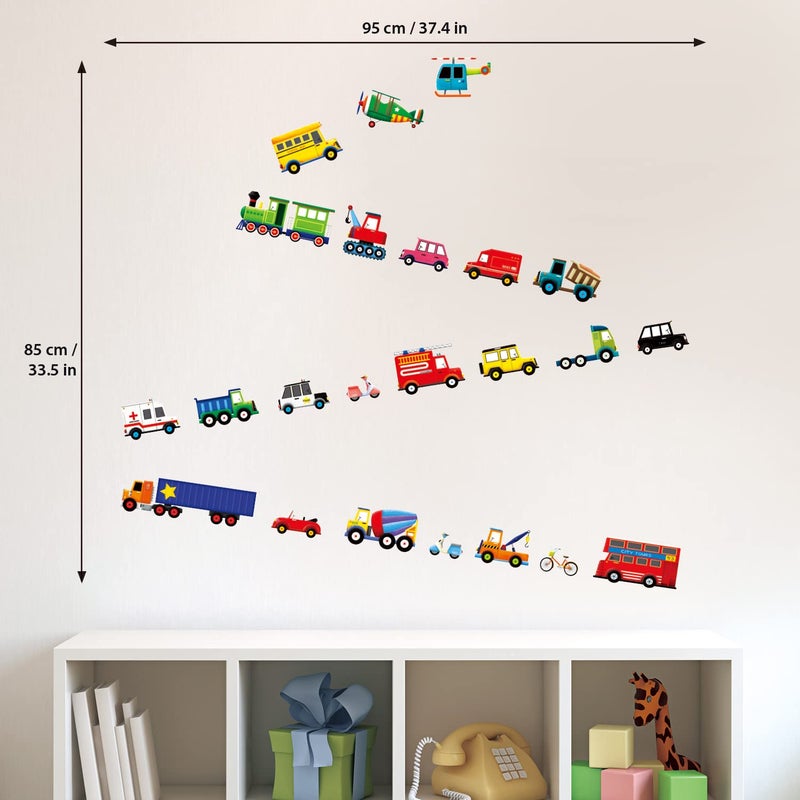 DECOWALL DS4-8004 Transports Kids Wall Stickers Wall Decals Peel and Stick Removable for Kids Nursery Bedroom Living Room (Small) d?cor - Image 5